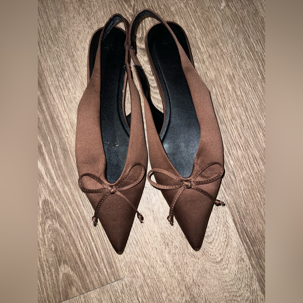 H&M Brown Pointed Slingback Flats - Picture 4 of 4